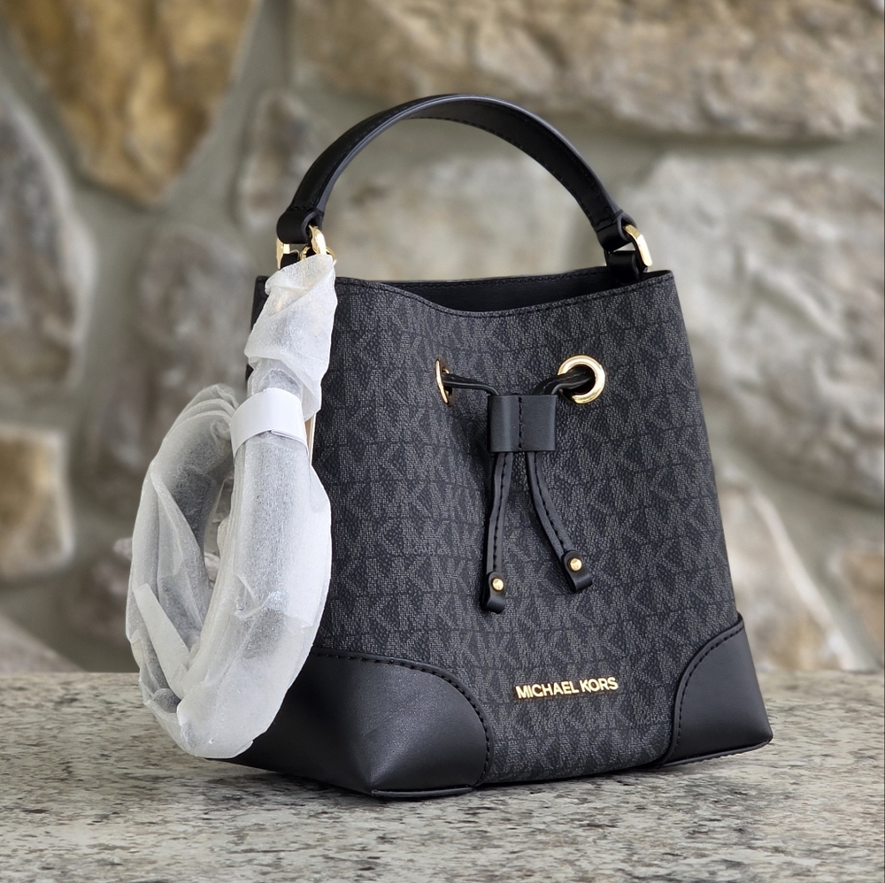 Michael Kors Mercer Logo Small Black Crossbody